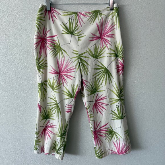 Talbots Petites Stretch Tropical Silk Blend Capri Pant Size 12 - Picture 2 of 9